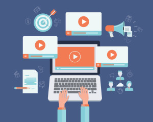 45285947 - business video marketing content online concept